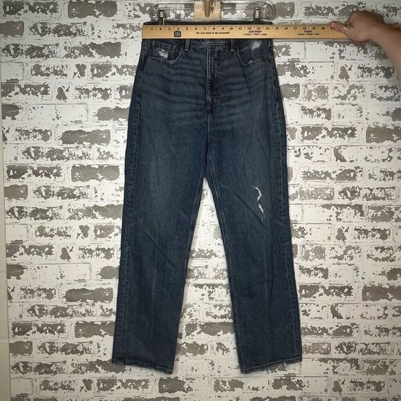 Loft | women distressed 90’s high waist straight denim - Picture 4 of 10